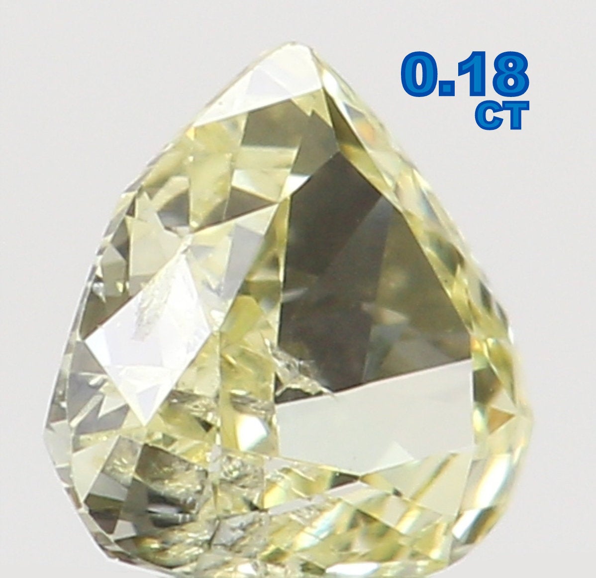 Natural Loose Diamond Heart Yellow Color SI1 Clarity 3.60 MM 0.18 Ct L6473