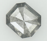 Natural Loose Diamond Emerald Black Grey Salt And Pepper Color I3 Clarity 5.10 MM 0.50 Ct KDL6484