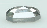 Natural Loose Diamond Emerald Black Grey Salt And Pepper Color I3 Clarity 5.10 MM 0.50 Ct KDL6484