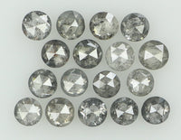 Natural Loose Diamond Round Rose Cut Black Grey Color I3 Clarity 17 Pcs 1.09 Ct KDK1430