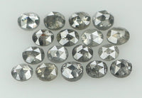 Natural Loose Diamond Round Rose Cut Black Grey Color I3 Clarity 17 Pcs 1.09 Ct KDK1430