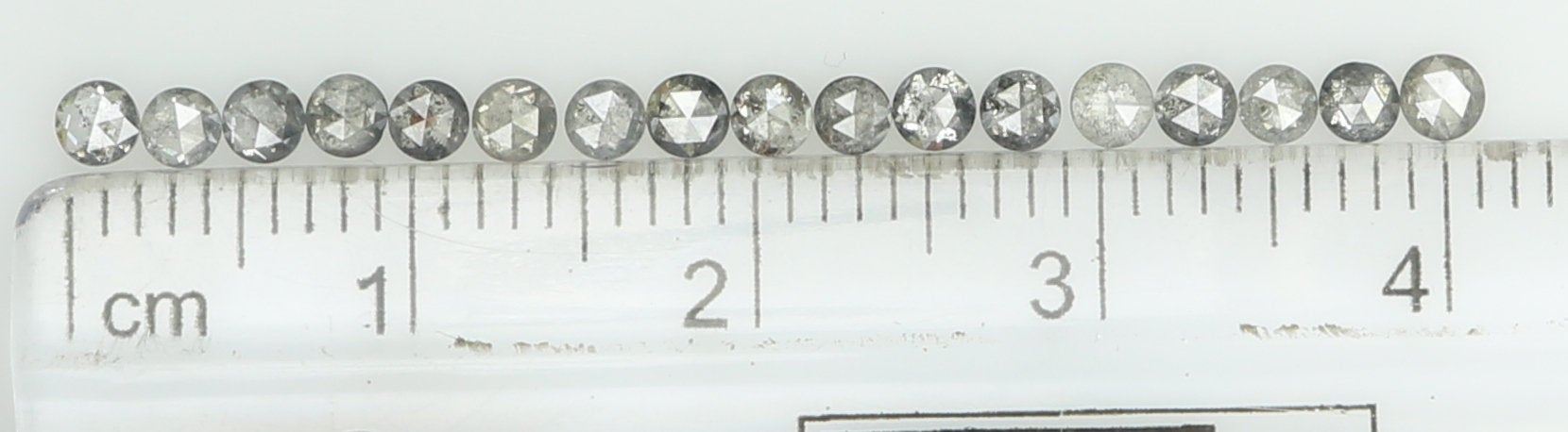 1.09 Ct Natural Loose Round Rose Cut Diamond Salt And Pepper Diamond 2.30 MM Natural Loose Black Grey Color Diamond Round Cut Diamond QK1430