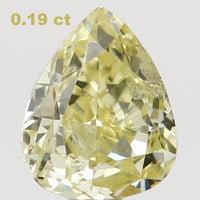 Natural Loose Diamond Pear Yellow Color SI1 Clarity 4.00 MM 0.19 Ct L6500