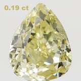 Natural Loose Diamond Pear Yellow Color SI1 Clarity 4.00 MM 0.19 Ct L6500