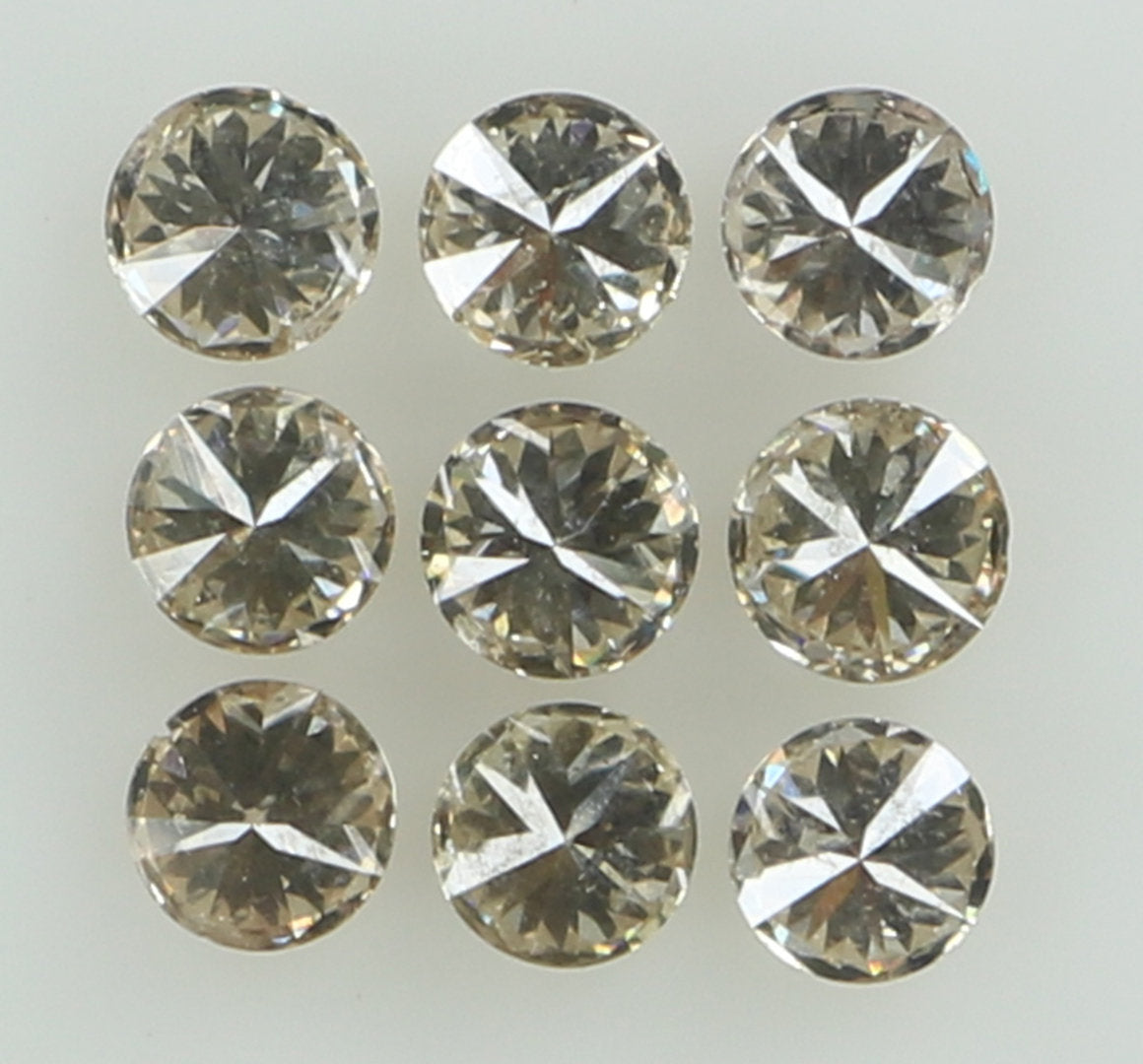 Natural Loose Diamond Round Brown Color SI2 Clarity 9 Pcs 0.46 Ct L6559