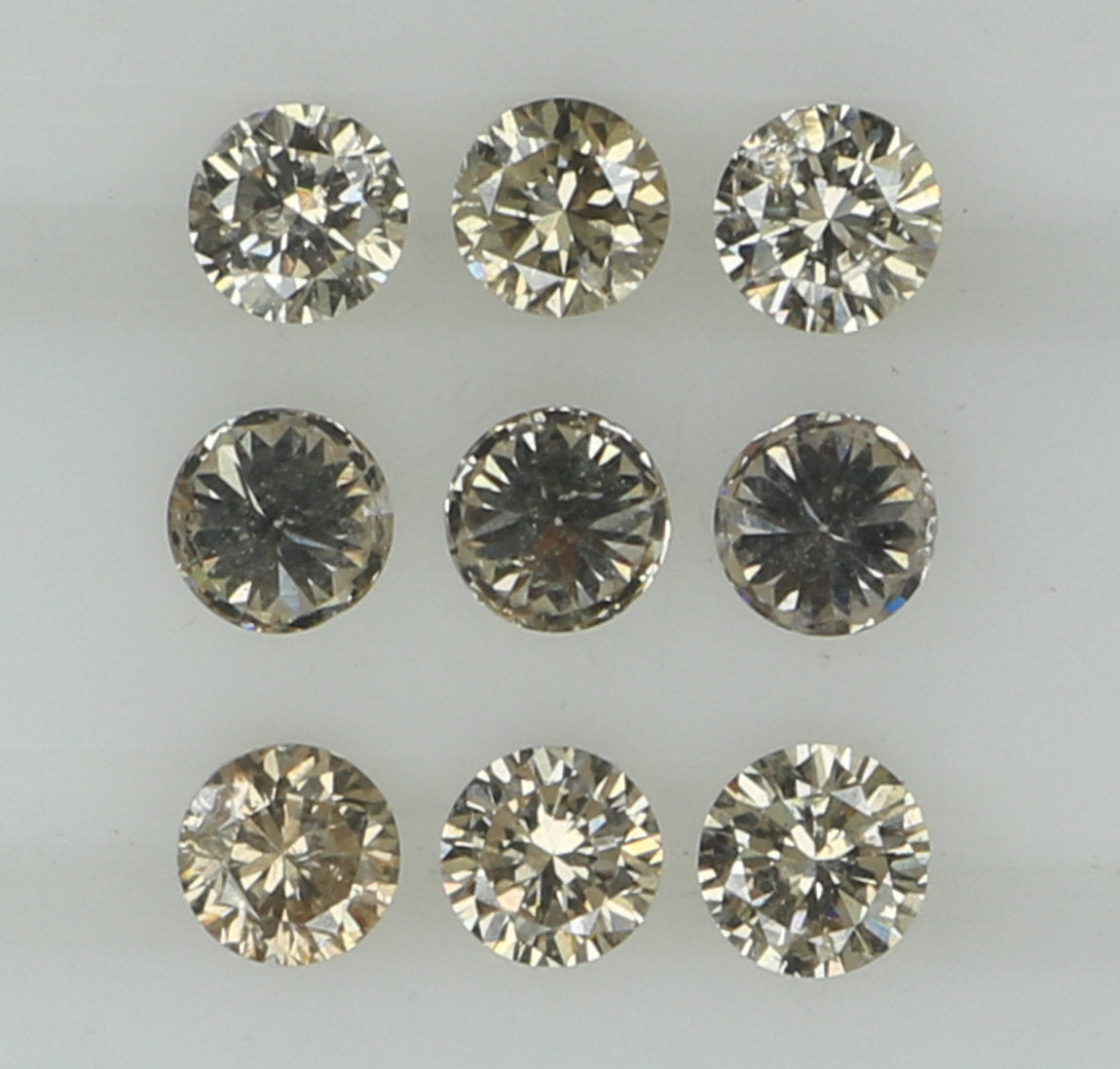 Natural Loose Diamond Round Brown Color SI2 Clarity 9 Pcs 0.46 Ct L6559