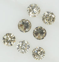 Natural Loose Diamond Round Brown Color SI2 Clarity 7 Pcs 0.40 Ct KDK1461