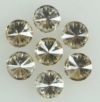 Natural Loose Diamond Round Brown Color SI2 Clarity 7 Pcs 0.40 Ct KDK1461