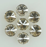 Natural Loose Diamond Round Brown Color SI2 Clarity 7 Pcs 0.40 Ct KDK1461