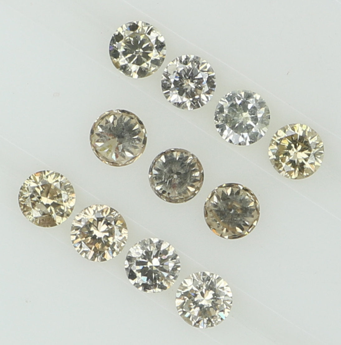 Natural Loose Diamond Round Brown Color SI2 Clarity 11 Pcs 0.44 Ct L6572