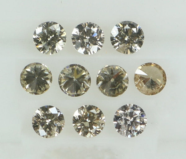 Natural Loose Diamond Round Brown Color SI2 Clarity 10 Pcs 0.39 Ct KR1467