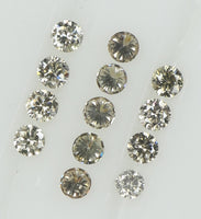 Natural Loose Diamond Round Brown Color SI2 Clarity 13 Pcs 0.38 Ct KR1468