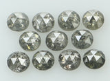 Natural Loose Diamond Round Rose Cut Black Grey Color I3 Clarity 11 Pcs 0.94 Ct KDK1150