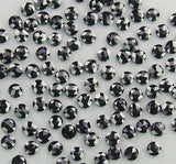 Natural Loose Diamond Black Round Rose Cut I3 Clarity 1.0 To 3.30 MM 1.00 Ct Q40