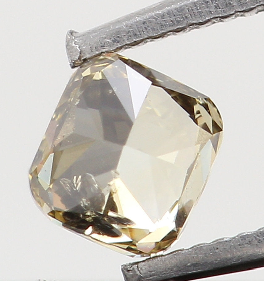 Natural Loose Diamond Cushion Brown Yellow Color SI2 Clarity 2.80 MM 0.11 Ct KR1169