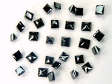 Natural Loose Diamond Princess Cut Black Color I3 Clarity 2.00 MM 5 Pcs Lot Q47