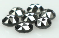 Natural Loose Diamond Round Rose Cut Black Grey Salt And Pepper Color I3 Clarity 7 Pcs 1.11 Ct KDL6226