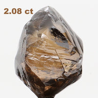 Natural Loose Diamond Crystal Rough Brown Color I1 Clarity 6.60 MM 2.08 Ct KDL6300
