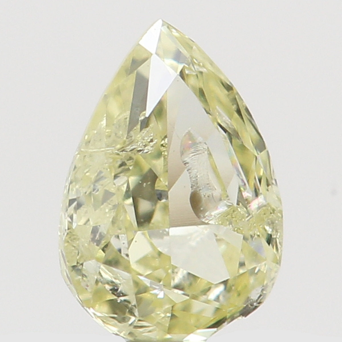 Natural Loose Diamond Pear Yellow Color SI1 Clarity 4.30 MM 0.17 Ct KR1409
