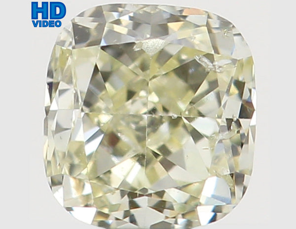 Natural Loose Diamond Cushion Yellow Color SI1 Clarity 3.20 MM 0.18 Ct L6458