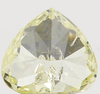 Natural Loose Diamond Heart Yellow Color SI2 Clarity 3.70 MM 0.22 Ct L6464