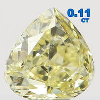 Natural Loose Diamond Heart Yellow Color SI1 Clarity 3.10 MM 0.11 Ct L6482