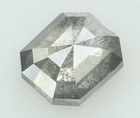 Natural Loose Diamond Emerald Black Grey Salt And Pepper Color I3 Clarity 5.10 MM 0.50 Ct KDL6484
