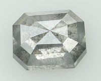 Natural Loose Diamond Emerald Black Grey Salt And Pepper Color I3 Clarity 5.10 MM 0.50 Ct KDL6484