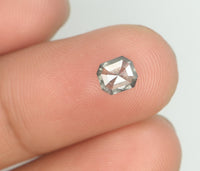 Natural Loose Diamond Emerald Black Grey Salt And Pepper Color I3 Clarity 5.10 MM 0.50 Ct KDL6484