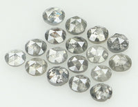 Natural Loose Diamond Round Rose Cut Black Grey Color I3 Clarity 17 Pcs 1.09 Ct KDK1430
