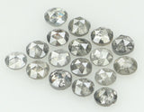 Natural Loose Diamond Round Rose Cut Black Grey Color I3 Clarity 17 Pcs 1.09 Ct KDK1430