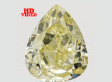 Natural Loose Diamond Pear Yellow Color SI1 Clarity 4.00 MM 0.19 Ct L6500