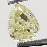 Natural Loose Diamond Pear Yellow Color SI1 Clarity 3.70 MM 0.16 Ct KR1432