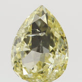 Natural Loose Diamond Pear Yellow Color SI1 Clarity 3.80 MM 0.12 Ct KR1438