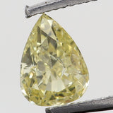 Natural Loose Diamond Pear Yellow Color SI1 Clarity 4.10 MM 0.16 Ct KR1440