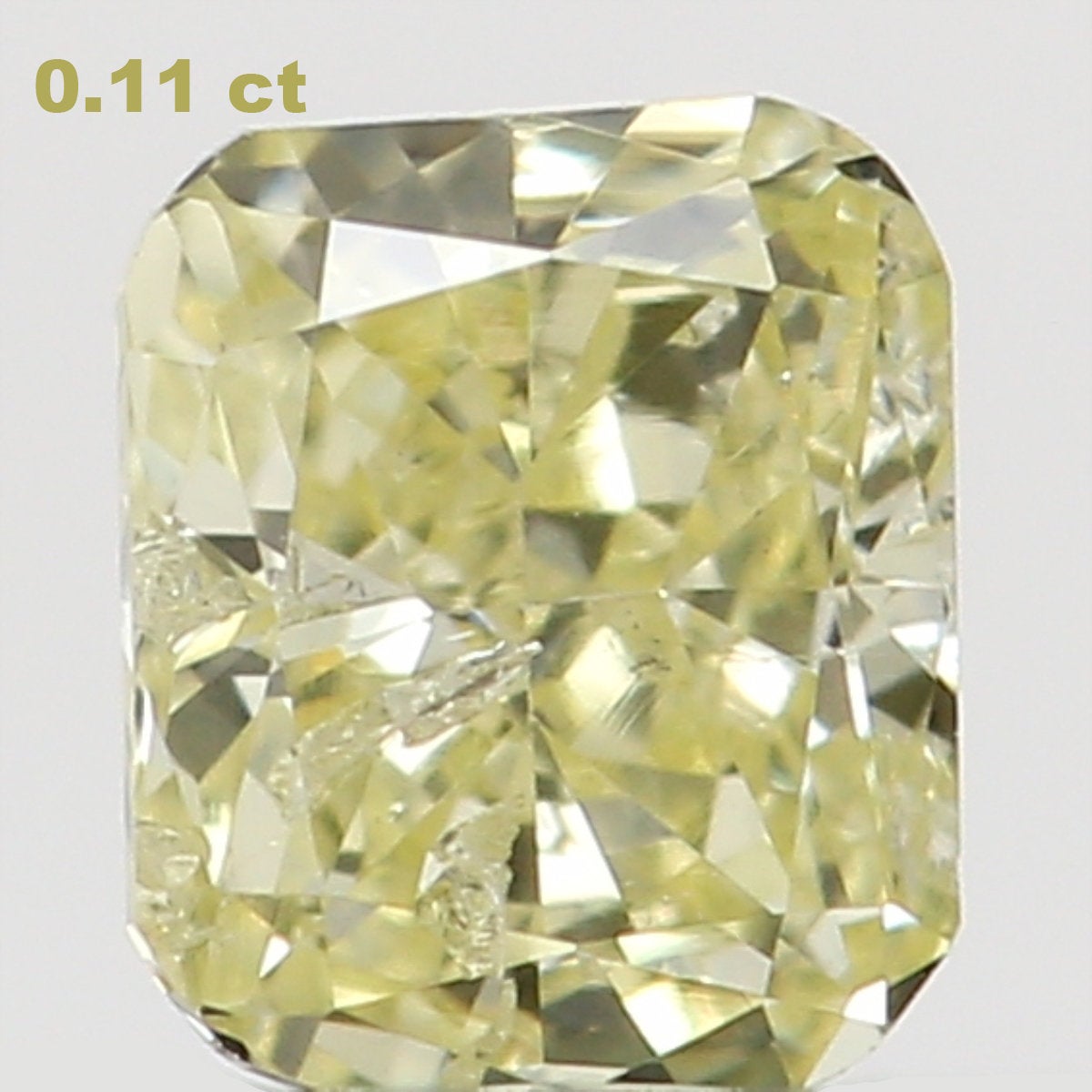 Natural Loose Diamond Cushion Yellow Color SI1 Clarity 3.00 MM 0.11 Ct L6532