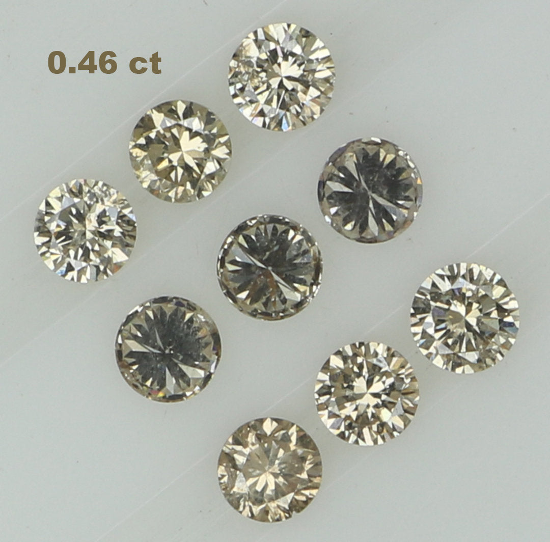 0.46 Ct Natural Loose Round Shape Diamond Brown Color Round Cut Diamond 2.30 MM Natural Loose Brown Color Round Brilliant Cut Diamond LQ6559