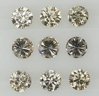 Natural Loose Diamond Round Brown Color SI2 Clarity 9 Pcs 0.41 Ct L6569