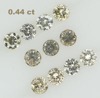Natural Loose Diamond Round Brown Color SI2 Clarity 11 Pcs 0.44 Ct L6572