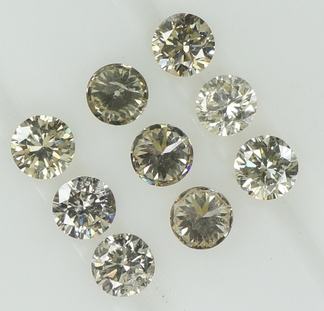 0.53 Ct Natural Loose Round Shape Diamond Brown Color Round Cut Diamond 2.40 MM Natural Loose Brown Color Round Brilliant Cut Diamond KQ1464