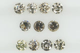 Natural Loose Diamond Round Brown Color I1-SI2 Clarity 11 Pcs 0.38 Ct L6575