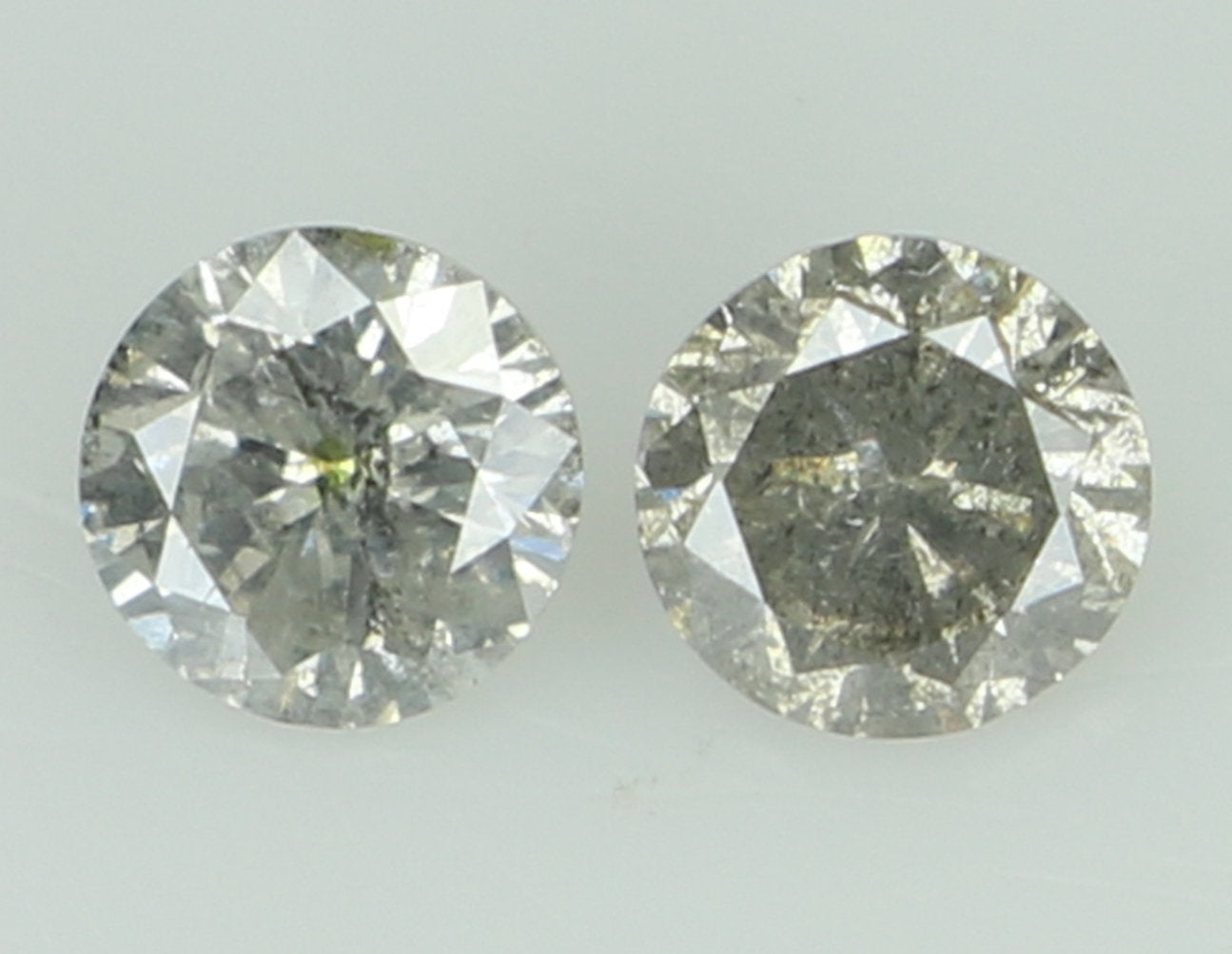 0.36 CT Natural Loose Round Cut Pair Diamond Salt And Pepper Round Shape Diamond 3.60 MM Black Grey Color Round Brilliant Cut Diamond QL6924