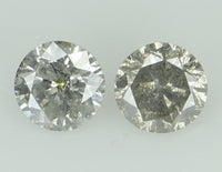 Natural Loose Diamond Round Black Grey Color I3 Clarity 3.60 MM 0.36 Ct KDL6924