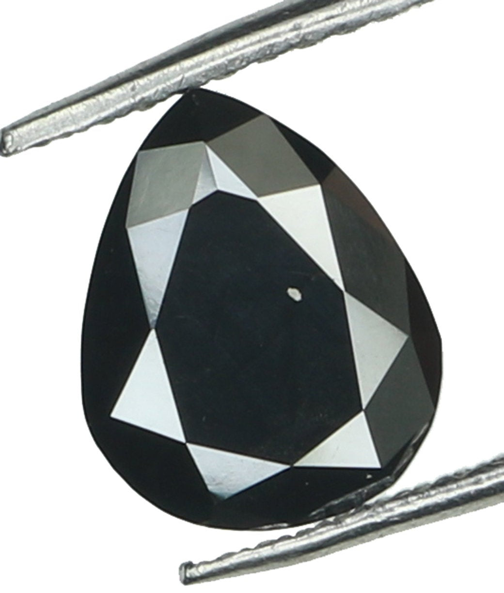 Natural Loose Diamond Pear Black Color I3 Clarity 7.10 MM 0.87 Ct KDL6775