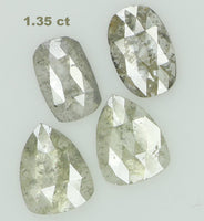 Natural Loose Diamond Mix Shape Grey Color I3 Clarity 4 Pcs 1.35 Ct KDL6915