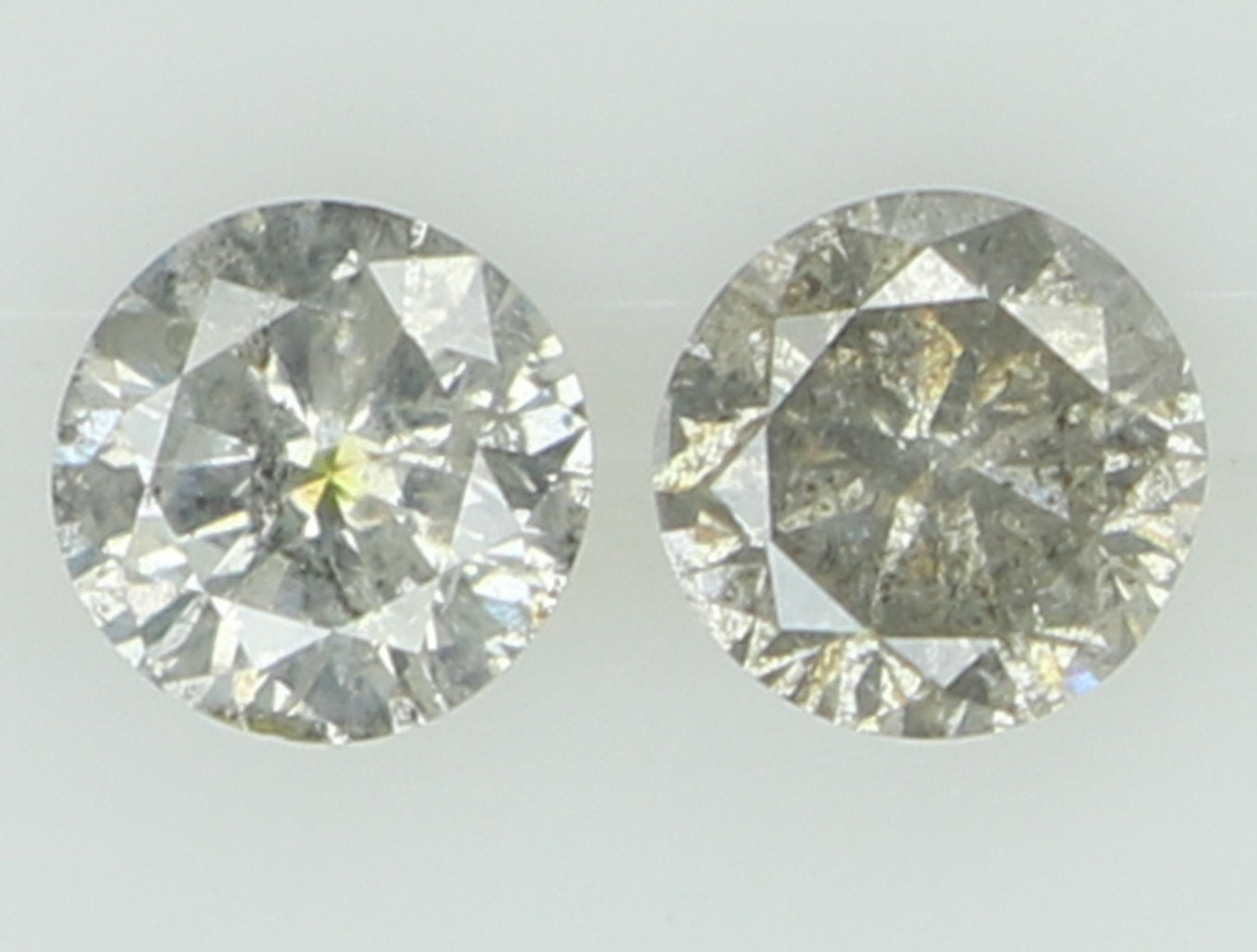 0.36 CT Natural Loose Round Cut Pair Diamond Salt And Pepper Round Shape Diamond 3.60 MM Black Grey Color Round Brilliant Cut Diamond QL6924