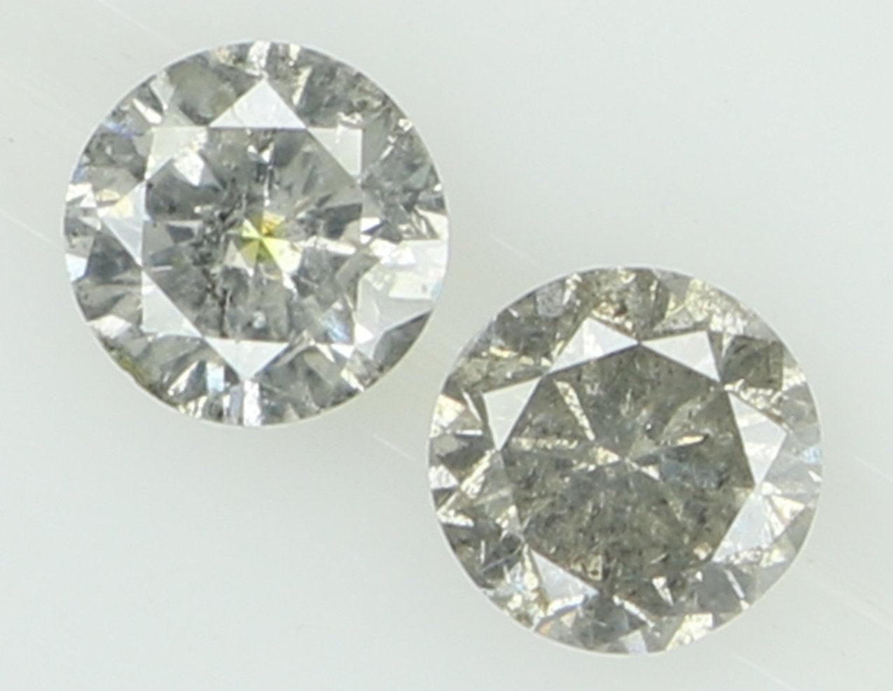 0.36 CT Natural Loose Round Cut Pair Diamond Salt And Pepper Round Shape Diamond 3.60 MM Black Grey Color Round Brilliant Cut Diamond QL6924