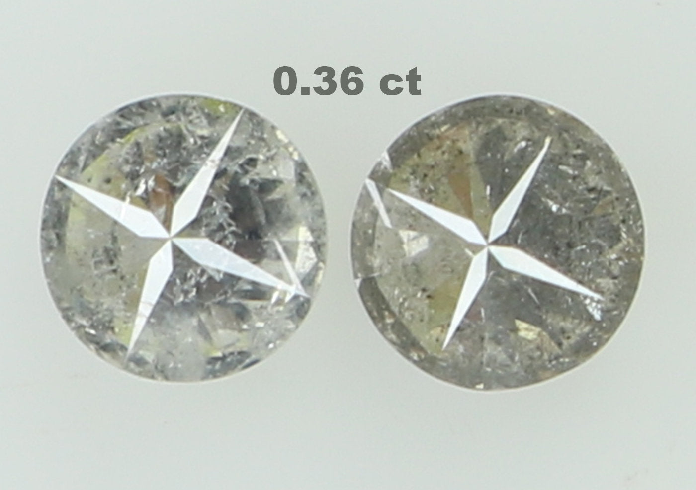 0.36 CT Natural Loose Round Cut Pair Diamond Salt And Pepper Round Shape Diamond 3.60 MM Black Grey Color Round Brilliant Cut Diamond QL6924