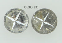 Natural Loose Diamond Round Black Grey Color I3 Clarity 3.60 MM 0.36 Ct KDL6924
