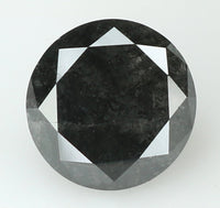 2.59 Ct Natural Loose Diamond Round Black Color I3 Clarity 8.30 MM KDL7395